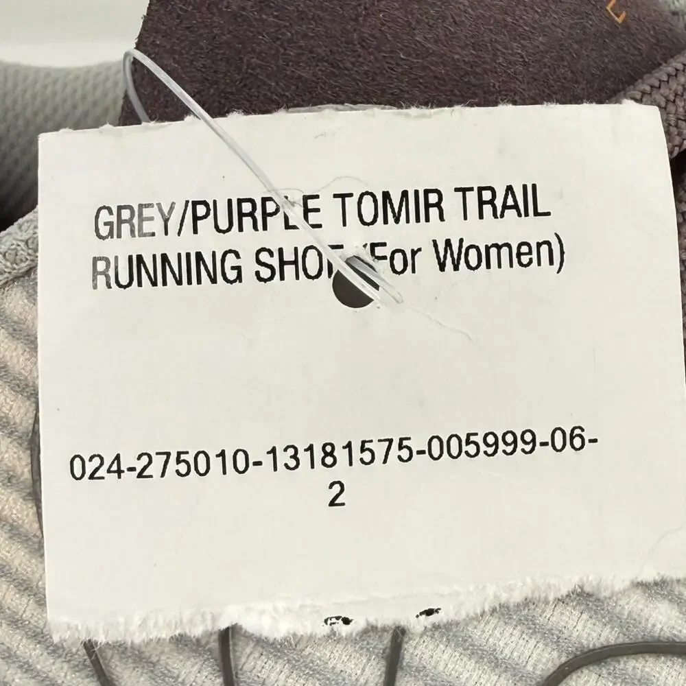 NNormal Tomir 2-01 Trail Running Shoes Womens Sz 12 Mens Sz 13 Grey Purple Sole